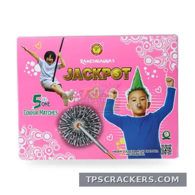 Jacpot  Match Sticks (5 in 1 - 5 Boxes - Multi Colour)